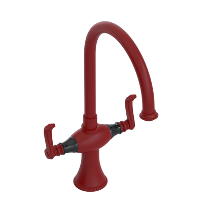 Rubinet Two Handle Single Hole Kitchen Set Maroon