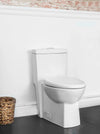 Contrac Manning – 4710BHXU-TS – 4.8 / 3.5 Lpf Elongated One Piece Toilet with Unlined Tank and Smooth Close Toilet Seat