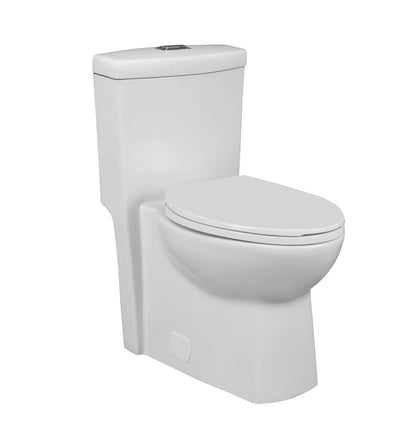 Contrac Manning – 4710BHXU-TS – 4.8 / 3.5 Lpf Elongated One Piece Toilet with Unlined Tank and Smooth Close Toilet Seat