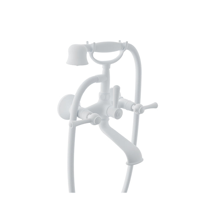 Baril Wall-mounted tub faucet with hand shower