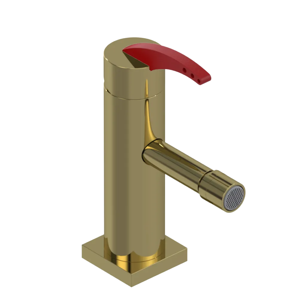 Rubinet Single Control Bidet Fitting (less drain) Natural Brass