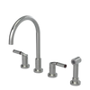 Rubinet Widespread Kitchen Set with Hand Spray Satin Nickel