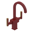 Rubinet Single Hole Dual Handle Lav. Set. (less drain) Maroon