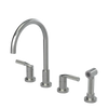 Rubinet Widespread Kitchen Set with Hand Spray Satin Nickel