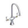 Rubinet Two Handle Single Hole Kitchen Set Satin Chrome