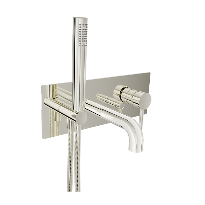 Baril Pressure balanced wall-mounted tub faucet with hand shower