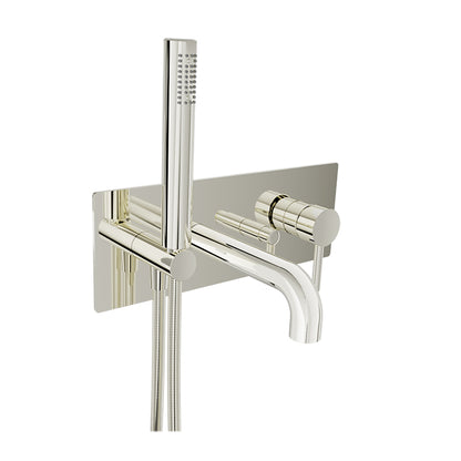 Baril Pressure balanced wall-mounted tub faucet with hand shower