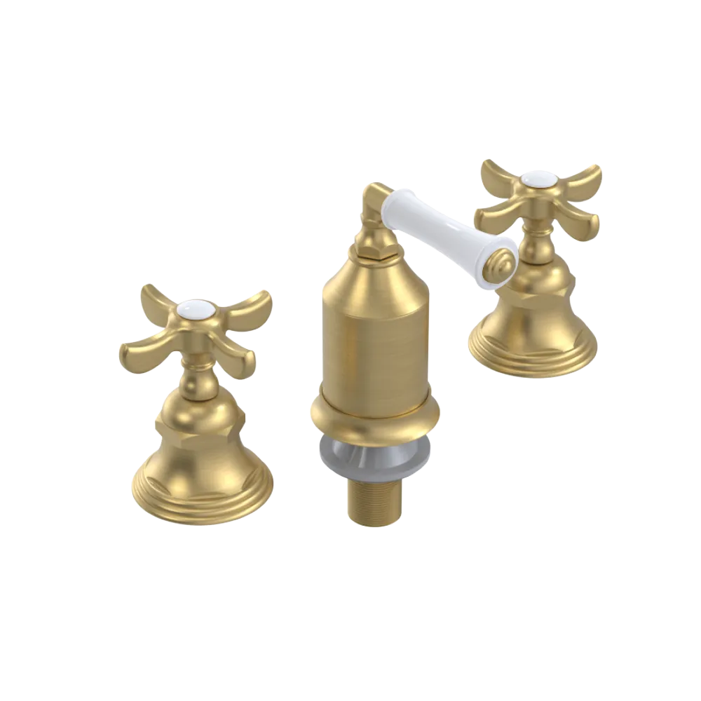 Rubinet Bidet Fitting with Spray, Diverter, and Vacum Breaker (Less Drain) Satin Gold