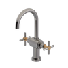 Rubinet Single Hole Dual Handle Lav. Set with LaSalle Spout (less drain) Polished Nickel