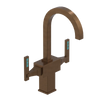 Rubinet Single Hole Dual Handle Lav. Set. (less drain) Tuscan Brass