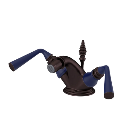 Rubinet Single Hole Dual Handle Bidet Fitting (Less Drain) Tuscan Brass