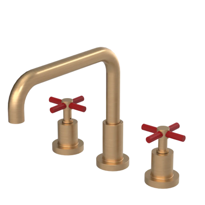 Rubinet Widespread Kitchen Set Satin Gold