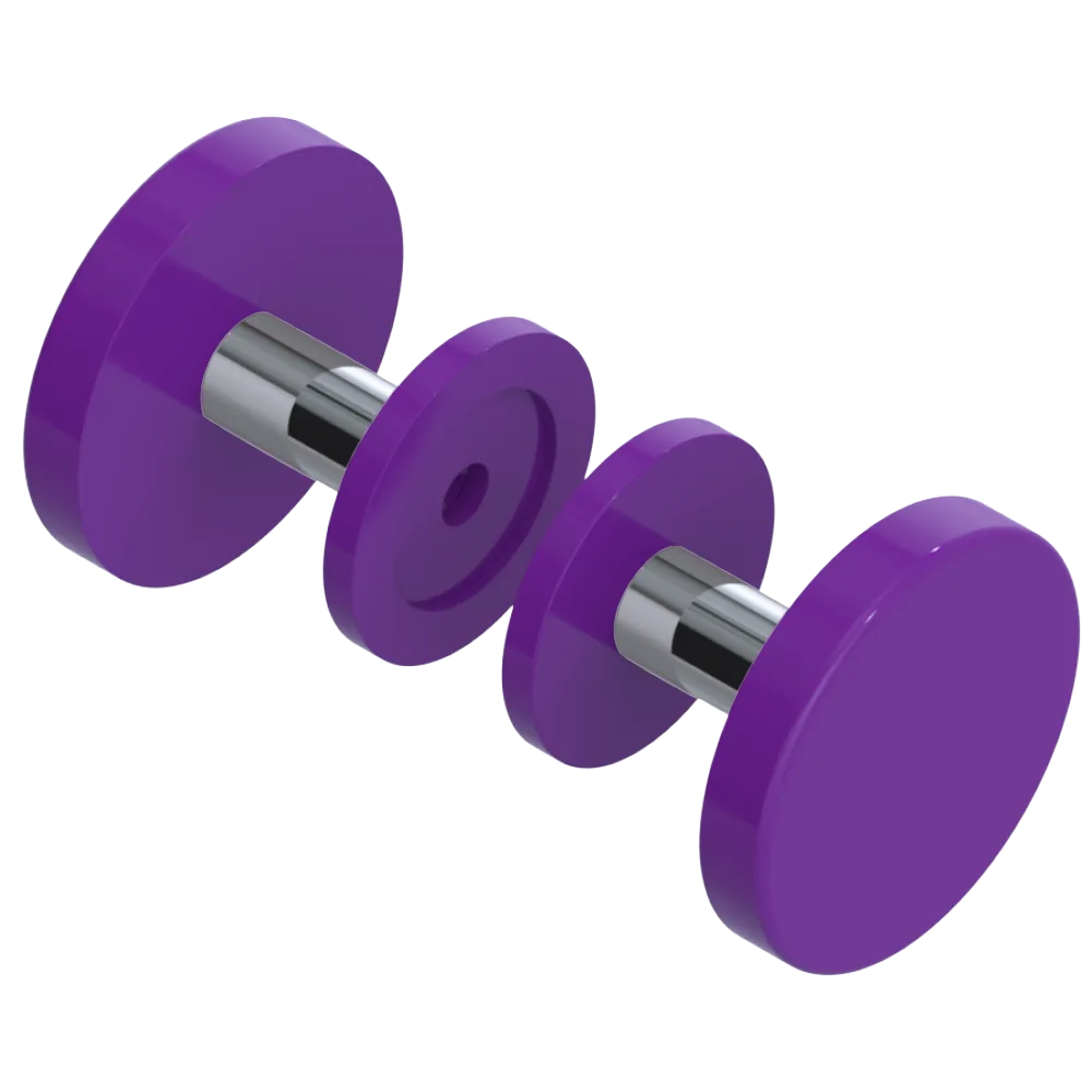 Rubinet Shower Door Knob (set) Purple Haze