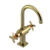 Rubinet Single Hole Dual Handle Lav. Set. (less drain) Bright Brass
