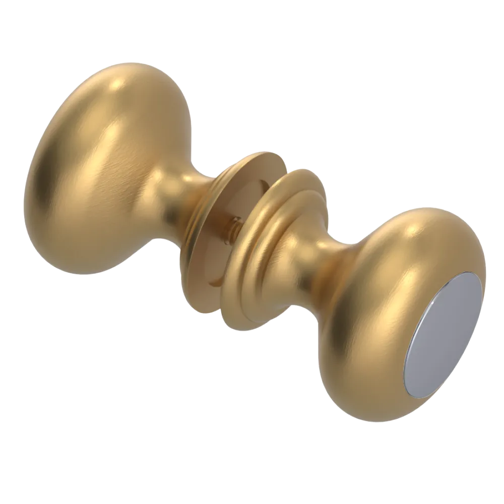 Rubinet Shower Door Knob (set) Satin Gold