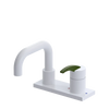 Rubinet 4" Centre Single Control Lav. Set. with Genesis spout (less drain) White