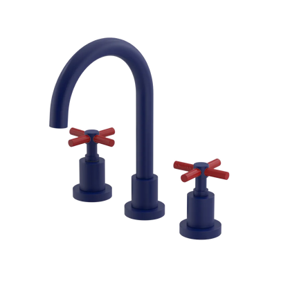 Rubinet Widespread Lav. Set. (less drain) Midnight Blue