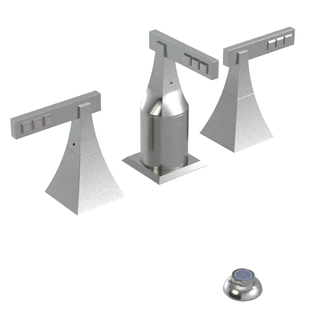 Rubinet Bidet Fitting with Spray, Diverter, and Vacum Breaker (Less Drain) Satin Nickel