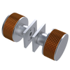 Rubinet Shower Door Knob (set) Satin Chrome