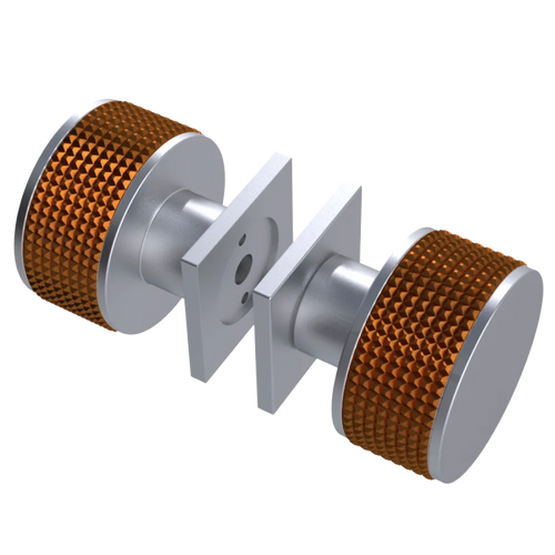 Rubinet Shower Door Knob (set) Satin Chrome
