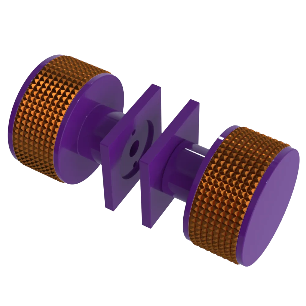 Rubinet Shower Door Knob (set) Purple Haze