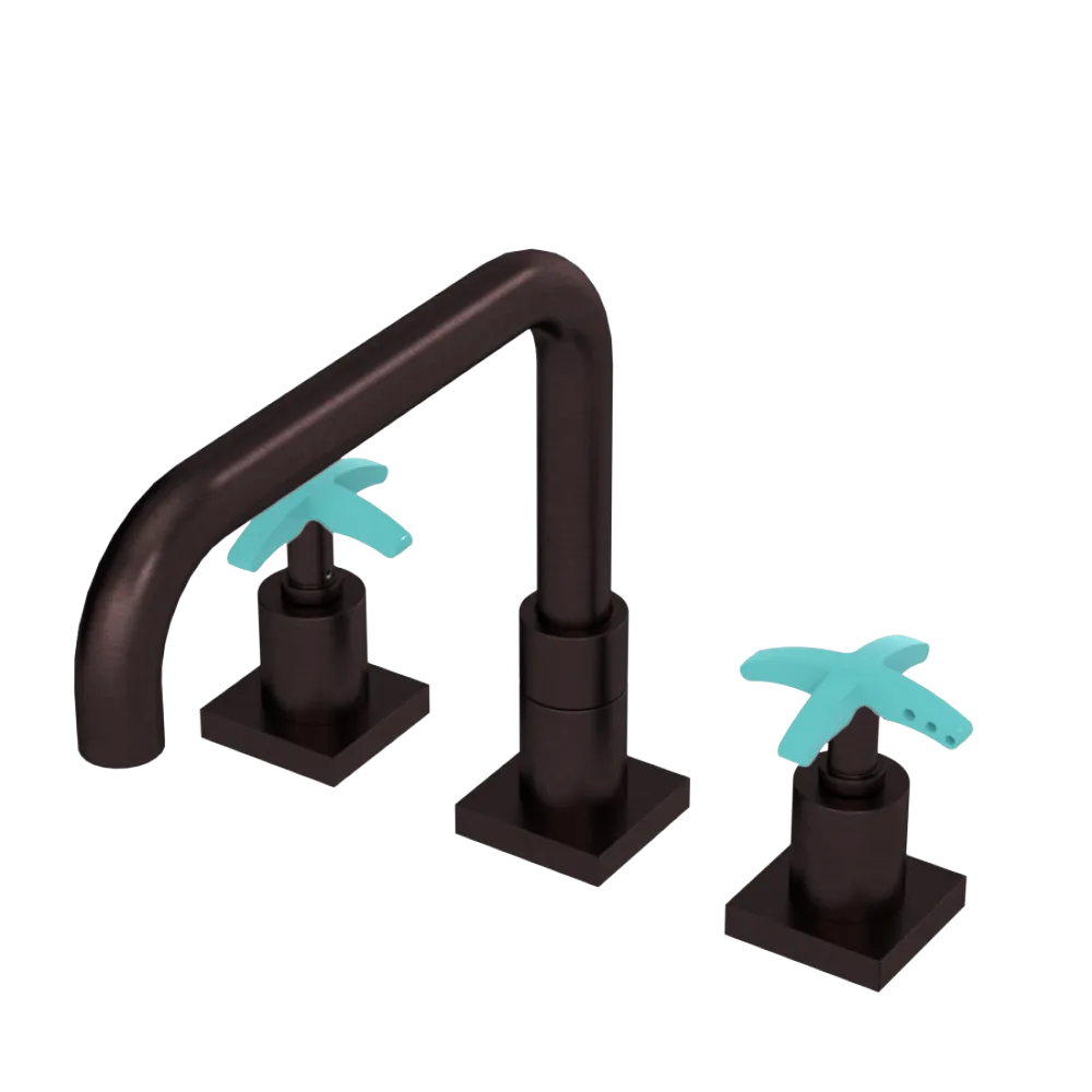 Rubinet Widespread Kitchen Set with Genesis Spout Oil Rubbed Bronze