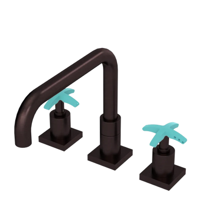 Rubinet Widespread Kitchen Set with Genesis Spout Oil Rubbed Bronze