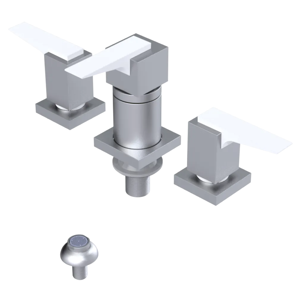 Rubinet Bidet Fitting with Spray, Diverter, and Vacuum Breaker (less drain) Satin Chrome