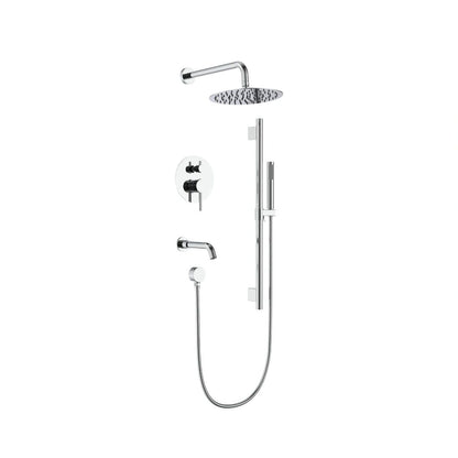 Aquaflo Rund 3-Way Pressure Balance Shower Set