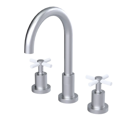 Rubinet Widespread Kitchen Set with LaSalle Spout Satin Chrome