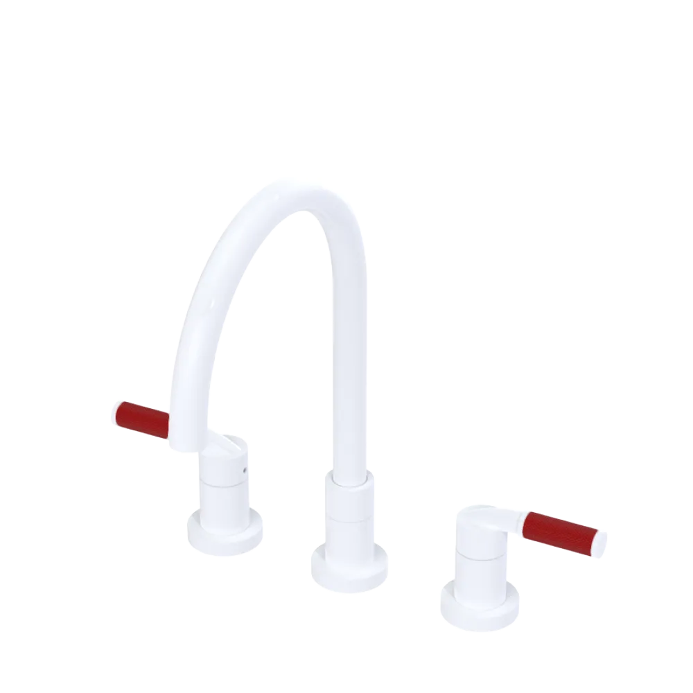 Rubinet Widespread Kitchen Set White