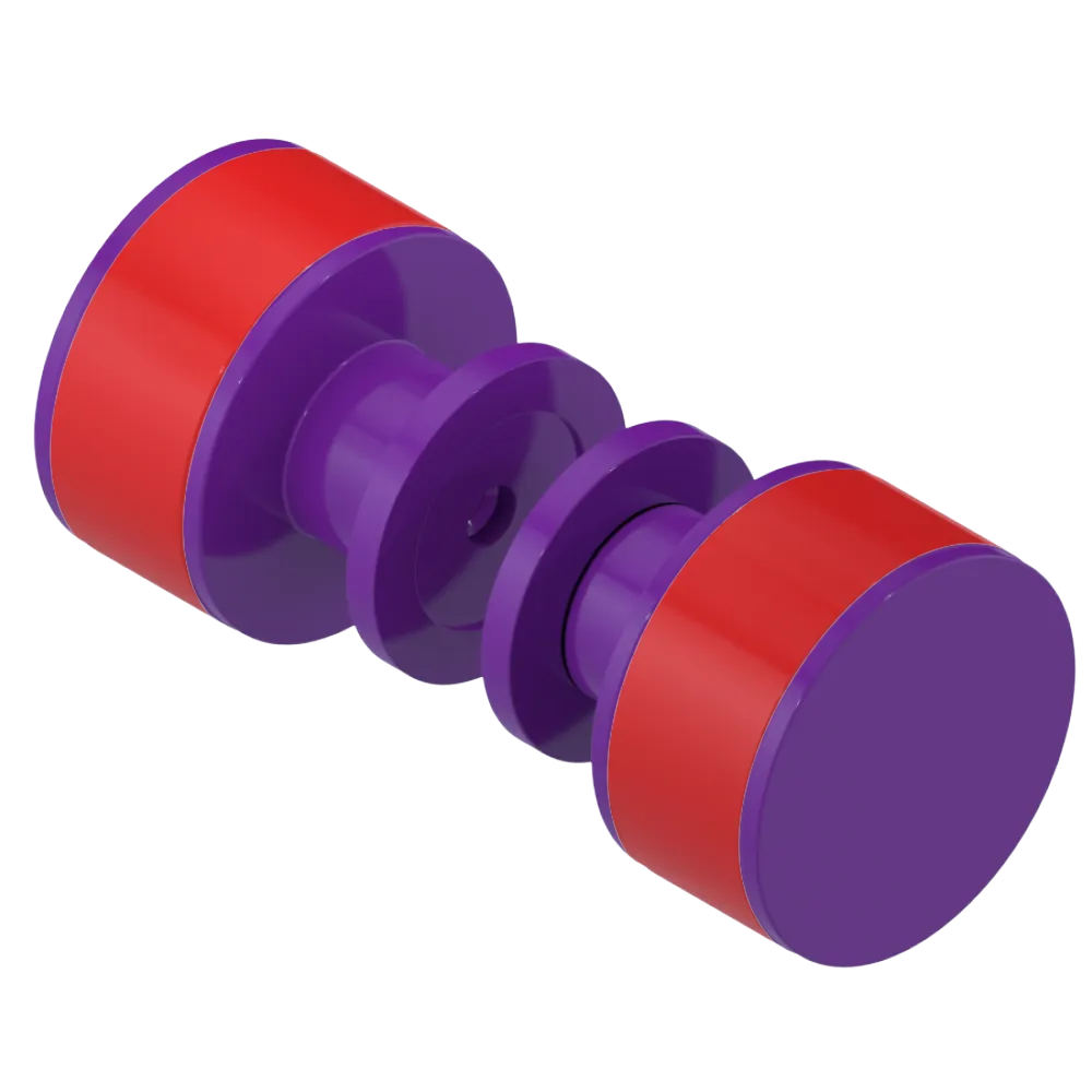 Rubinet Shower Door Knob (set) Purple Haze