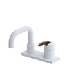 Rubinet 4" Centre Single Control Lav. Set. with Genesis spout (less drain) Matt White