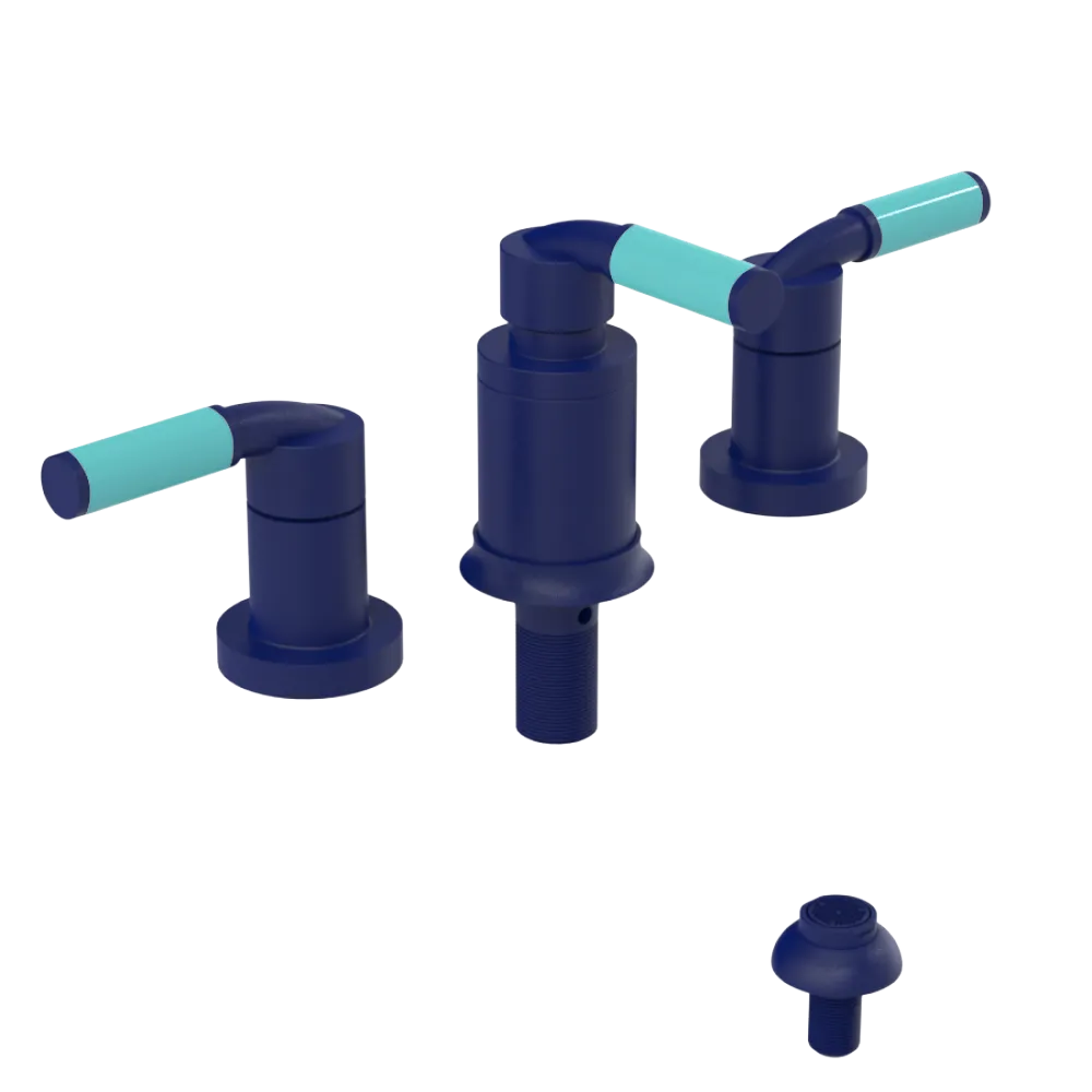 Rubinet Bidet Fitting with Spray, Diverter, and Vacuum Breaker (less drain) Midnight Blue