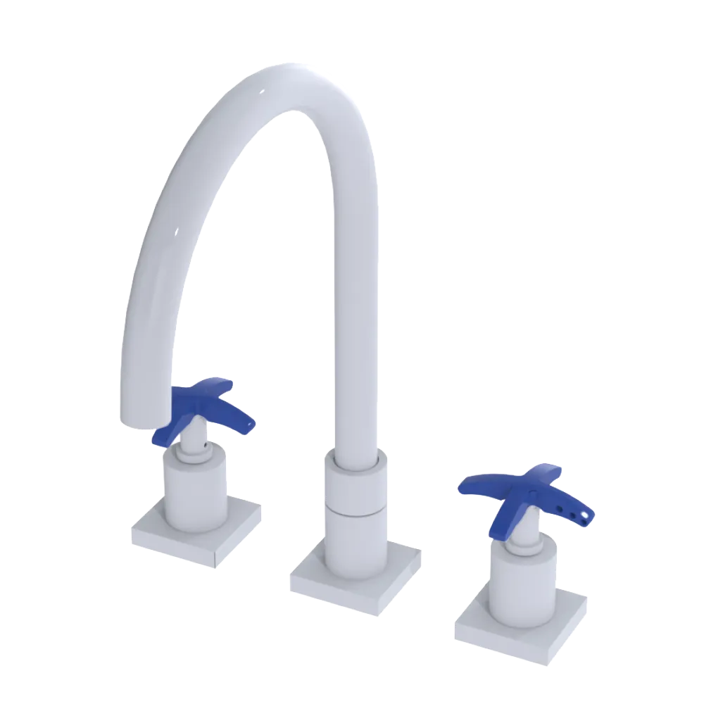 Rubinet Widespread Kitchen Set White