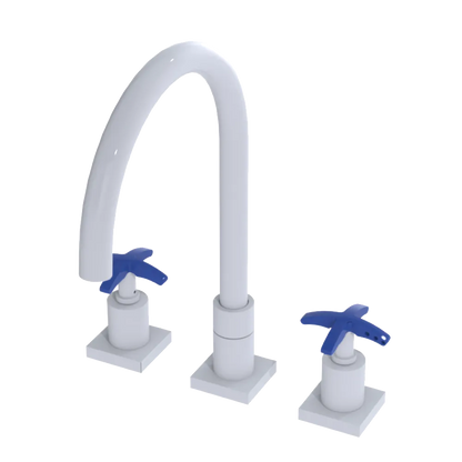Rubinet Widespread Kitchen Set White