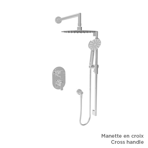 Baril Complete pressure balanced shower kit without handle