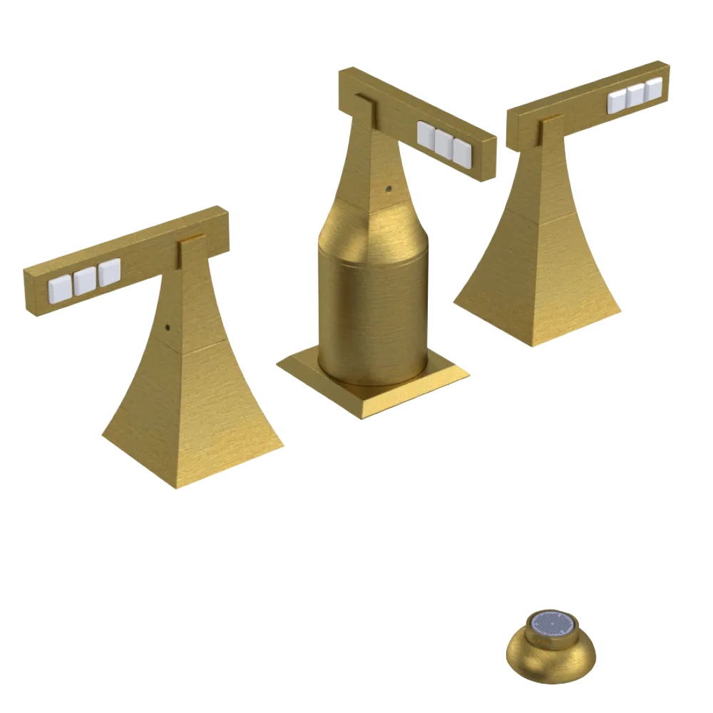 Rubinet Bidet Fitting with Spray, Diverter, and Vacum Breaker (Less Drain) Antique Brass Matt