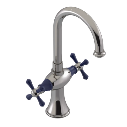 Rubinet Single Hole Dual Handle Lav. Set. (less drain) Polished Nickel