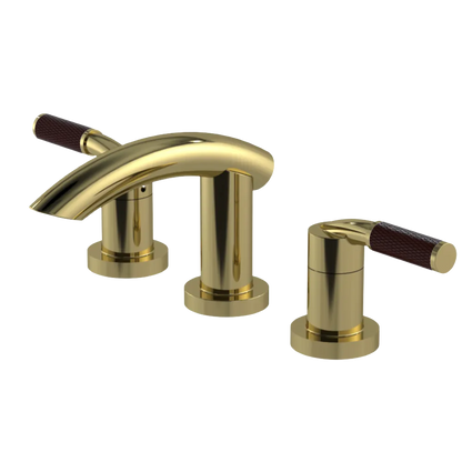 Rubinet Widespread Lav. Set. (less drain) Natural Brass
