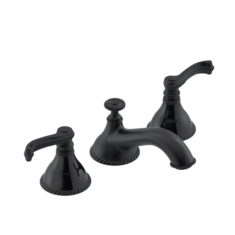 Rubinet Widespread Lav. Set. (less drain) Matt Black