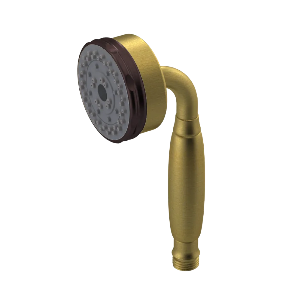 Rubinet 3 Function Hand Held Shower Only Antique Brass Matt