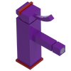 Rubinet Single Control Bidet Fitting (less drain) Purple Haze