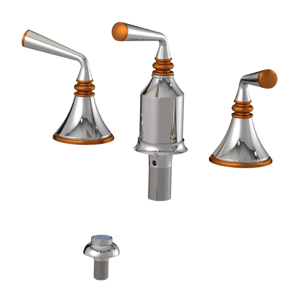 Rubinet Bidet Fitting with Spray, Diverter, and Vacum Breaker (Less Drain) Polished Nickel