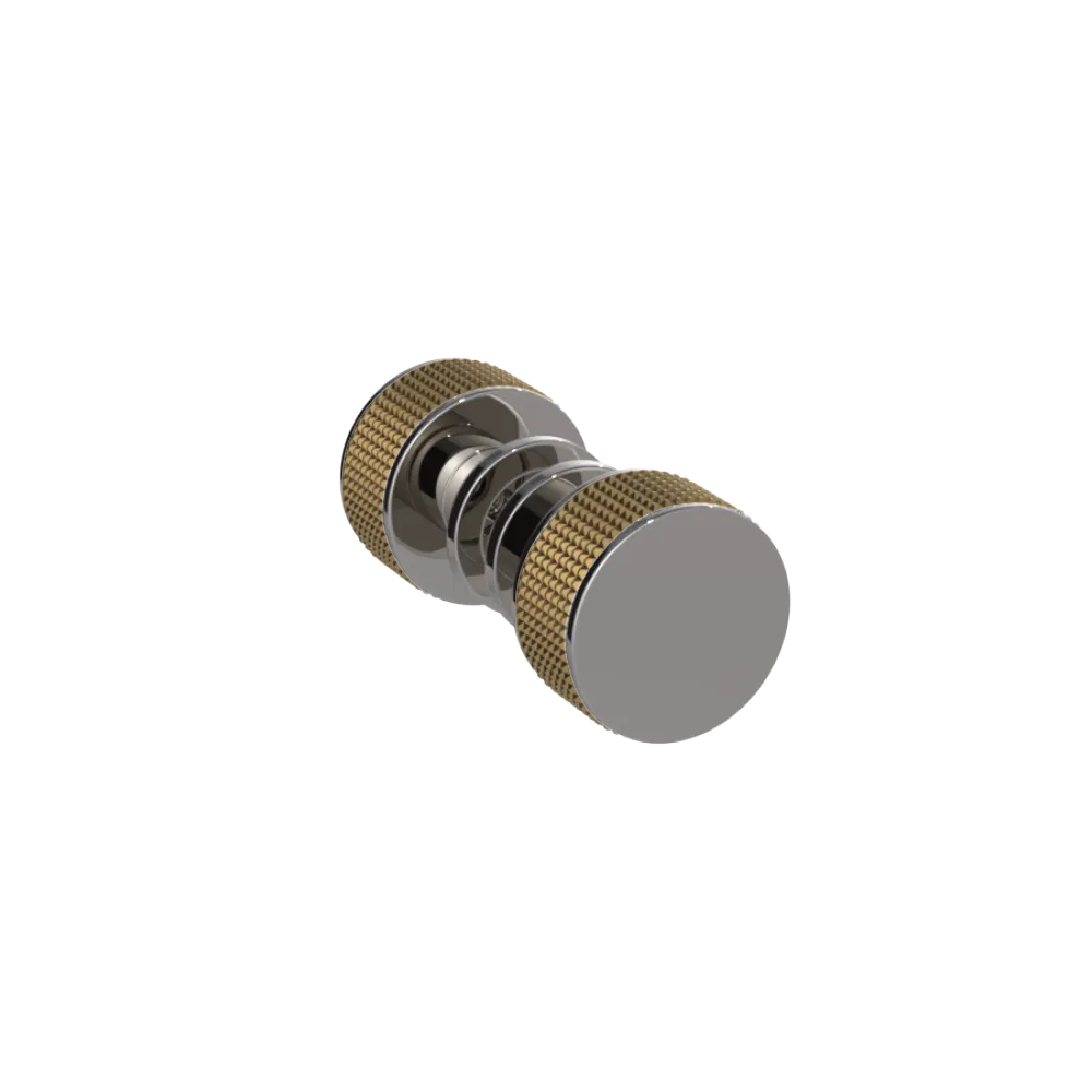 Rubinet Shower Door Knob (set) Polished Nickel