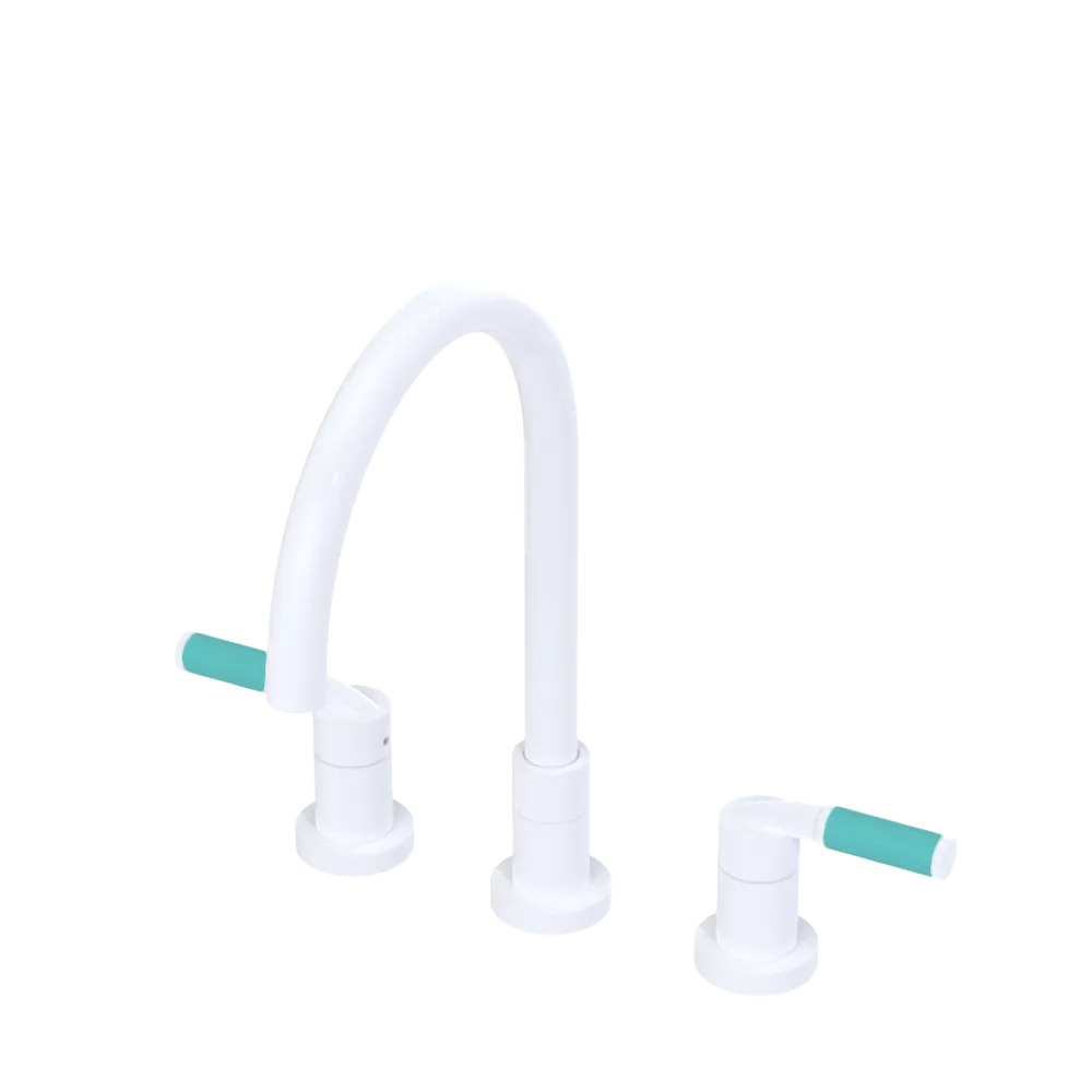 Rubinet Widespread Kitchen Set White