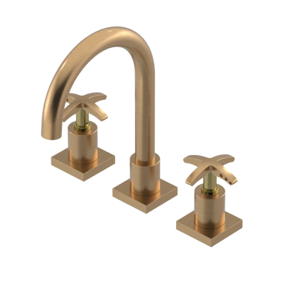 Rubinet Widespread Lav. Set. (less drain) Satin Gold
