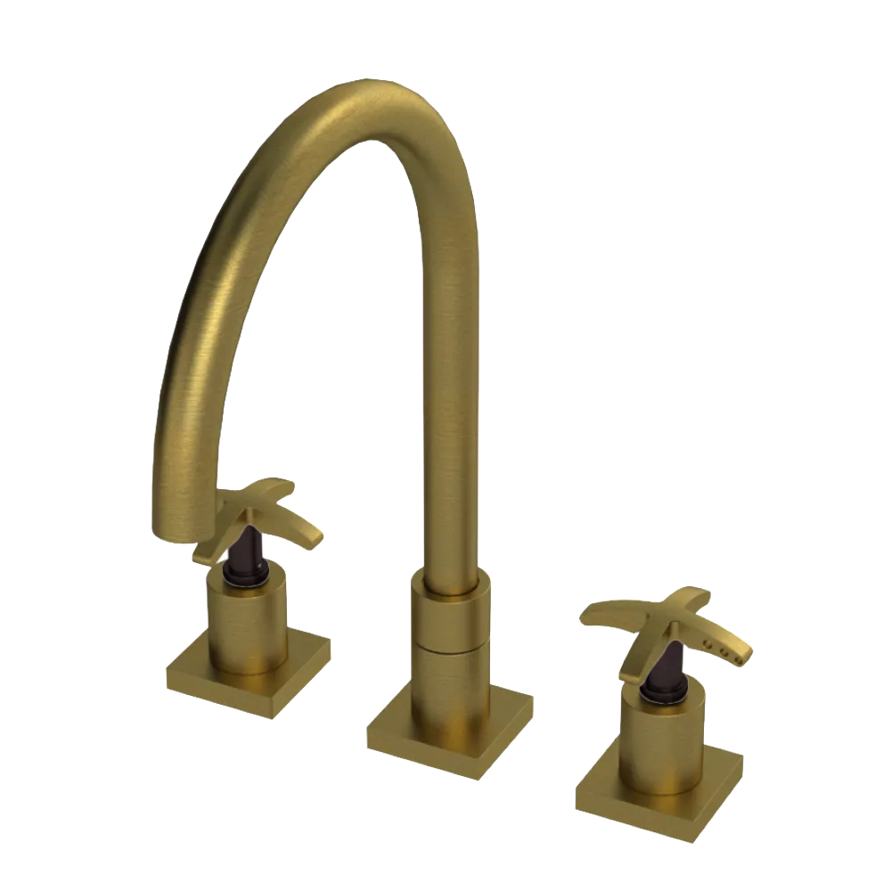 Rubinet Widespread Kitchen Set Antique Brass Matt