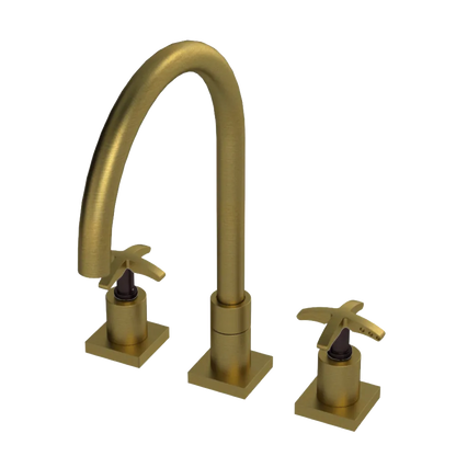 Rubinet Widespread Kitchen Set Antique Brass Matt