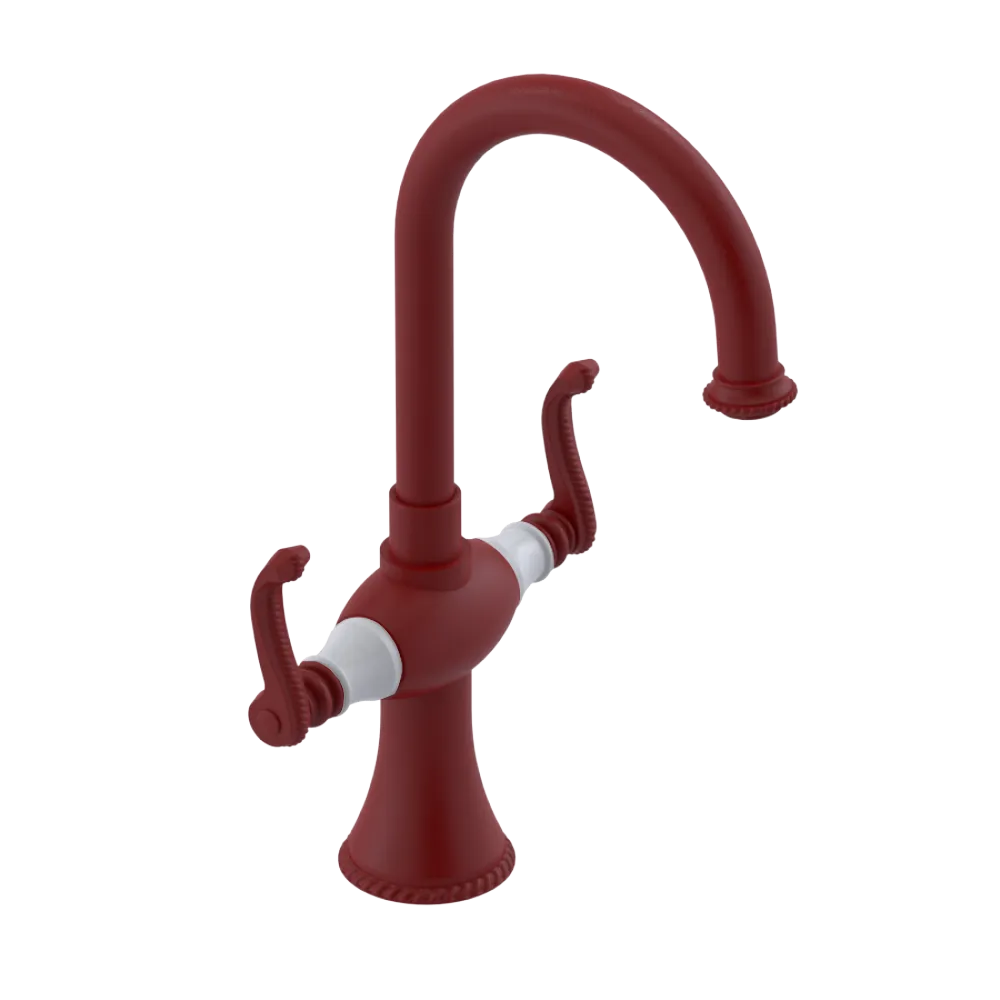 Rubinet Single Hole Dual Handle Lav. Set. (less drain) Maroon
